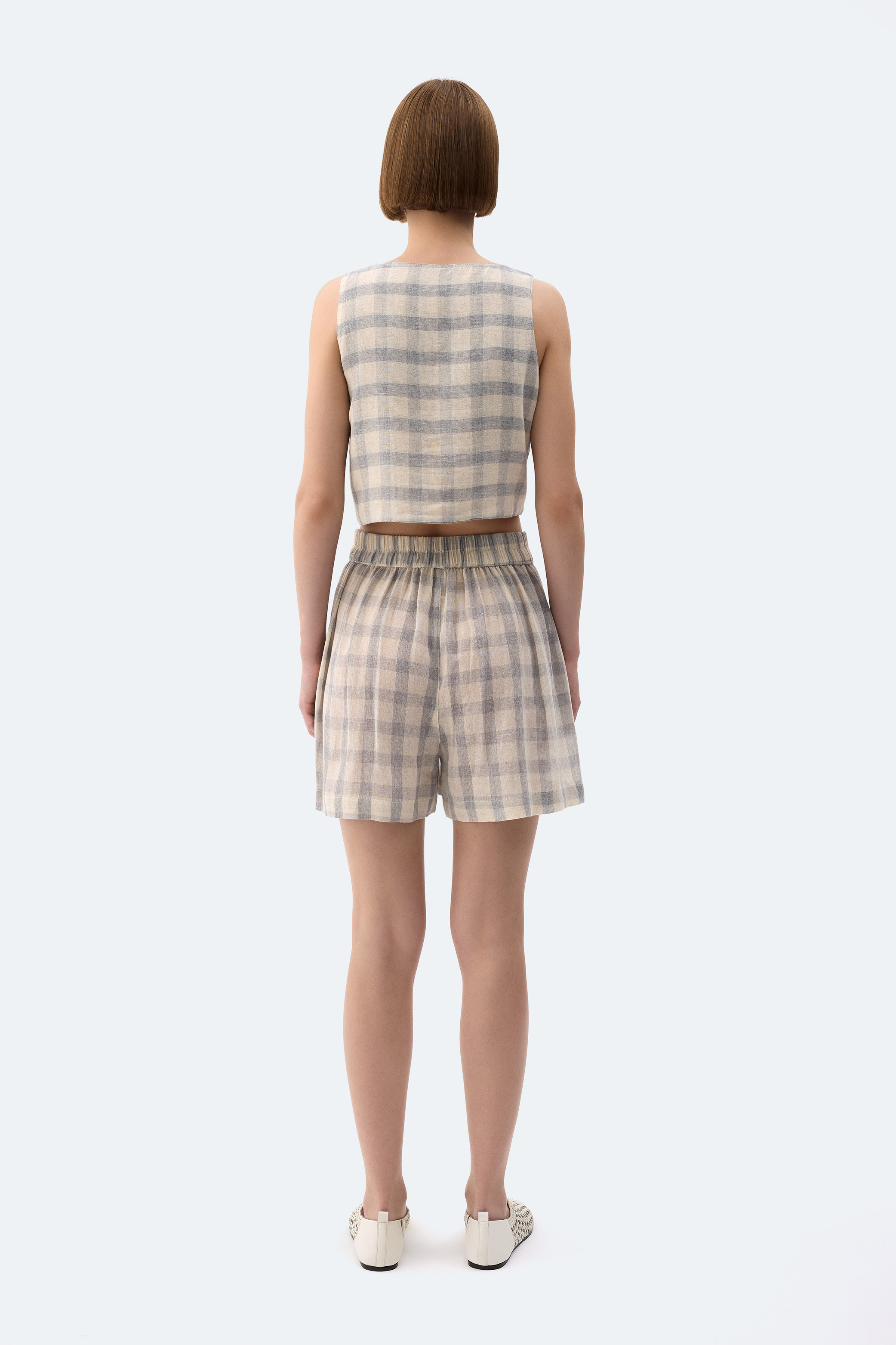 Grey Checkered Waistcoat