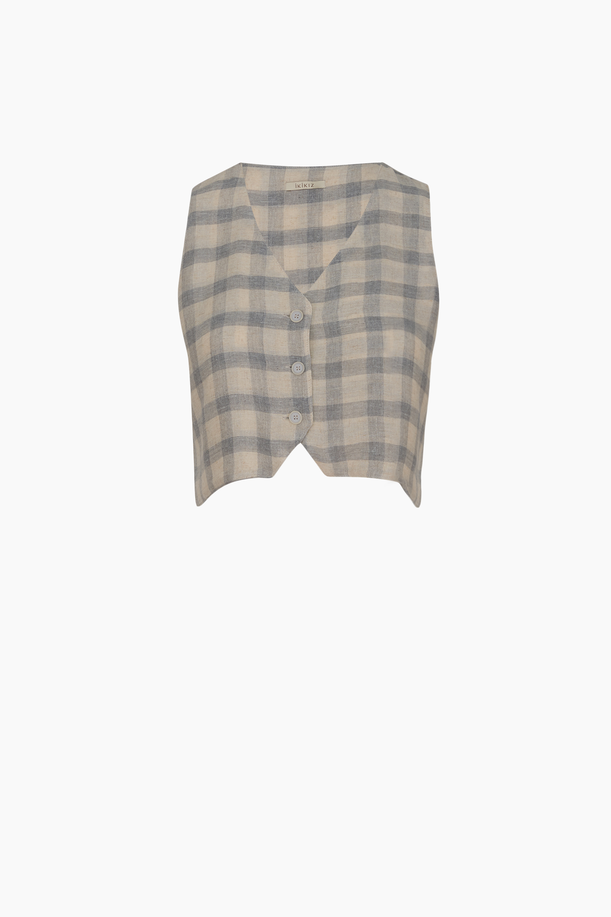 Grey Checkered Waistcoat