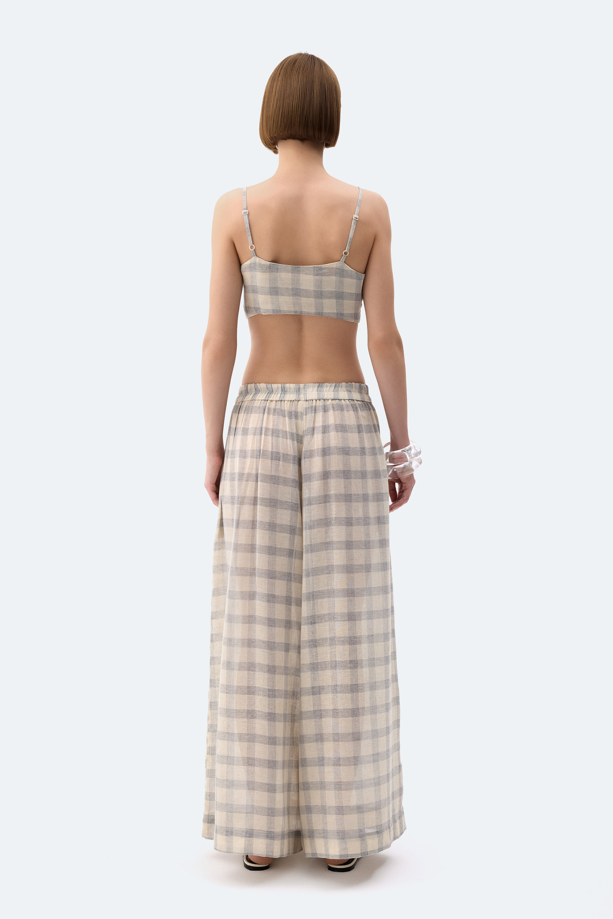 Grey Checkered Bra