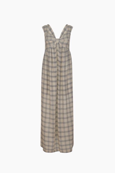 Grey Checkered Strappy Dress