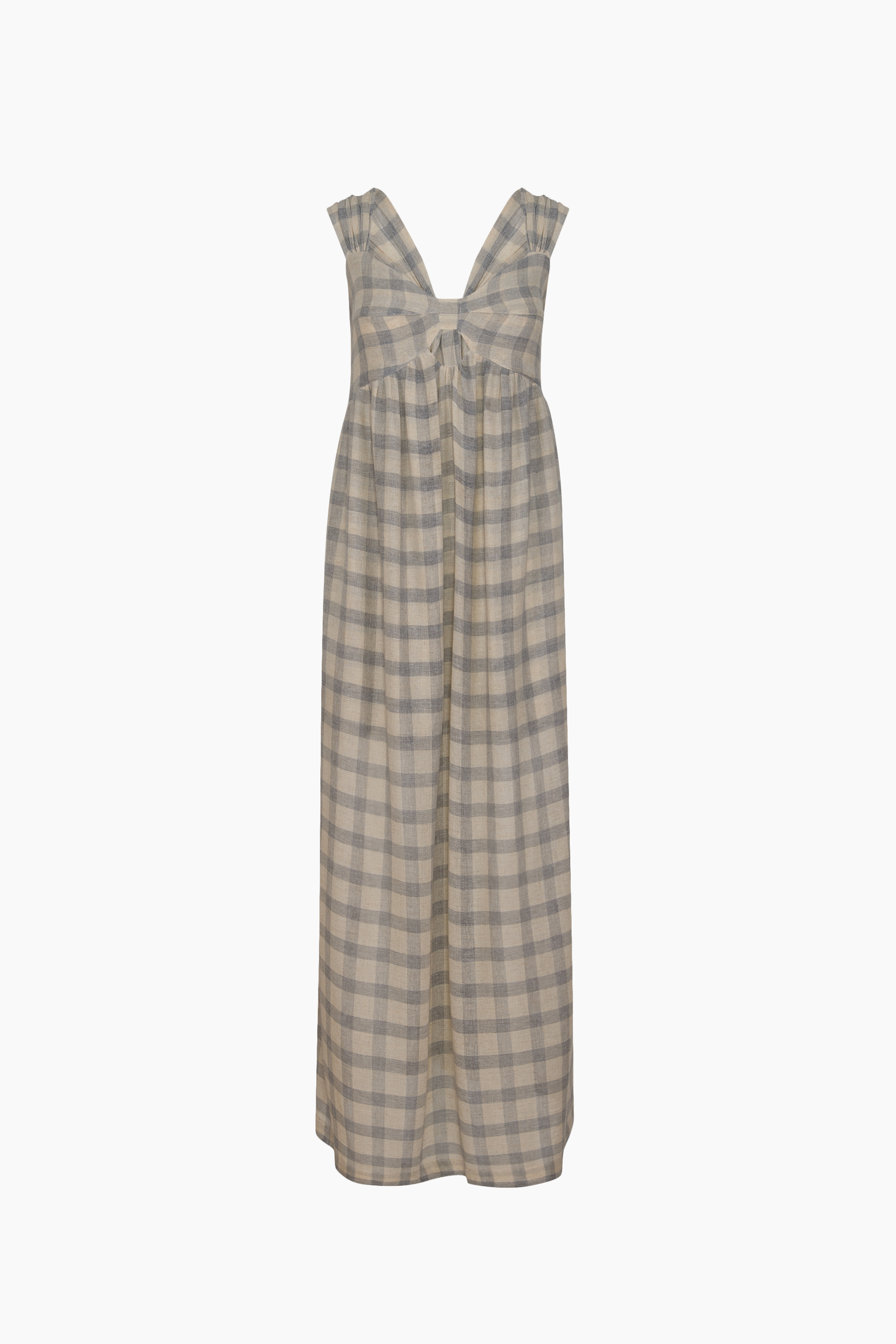 Grey Checkered Strappy Dress