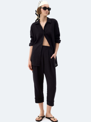 Black Linen Shirt