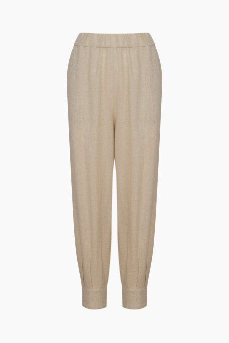 Natural Linen Slouchy Pants