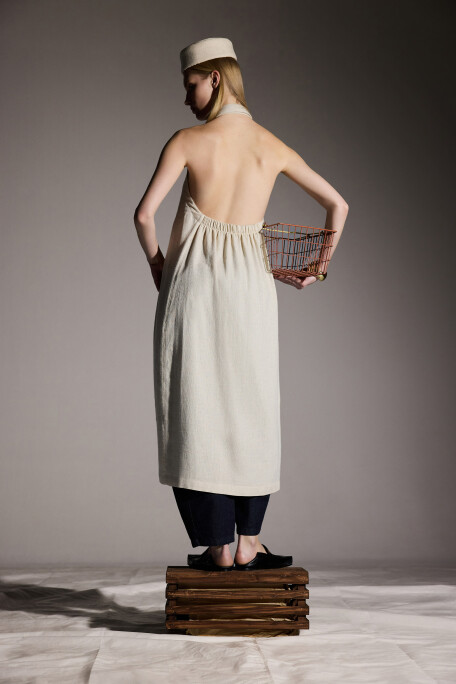 Natural Linen Shirt Dress