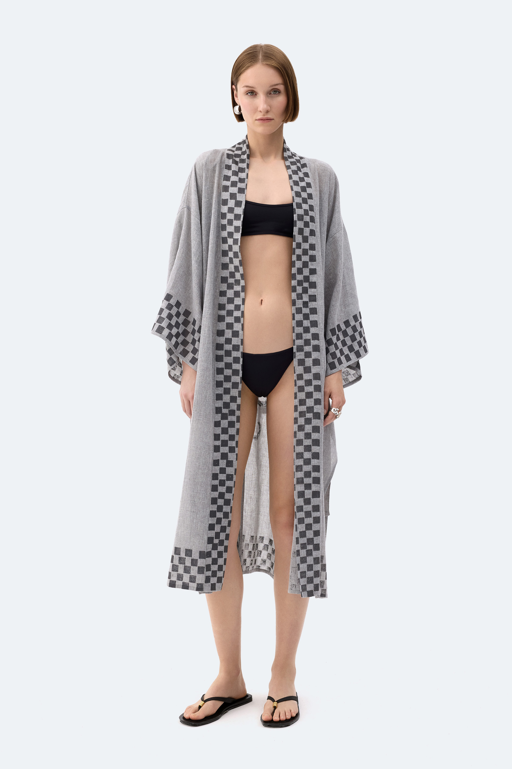 Checkered Kimono