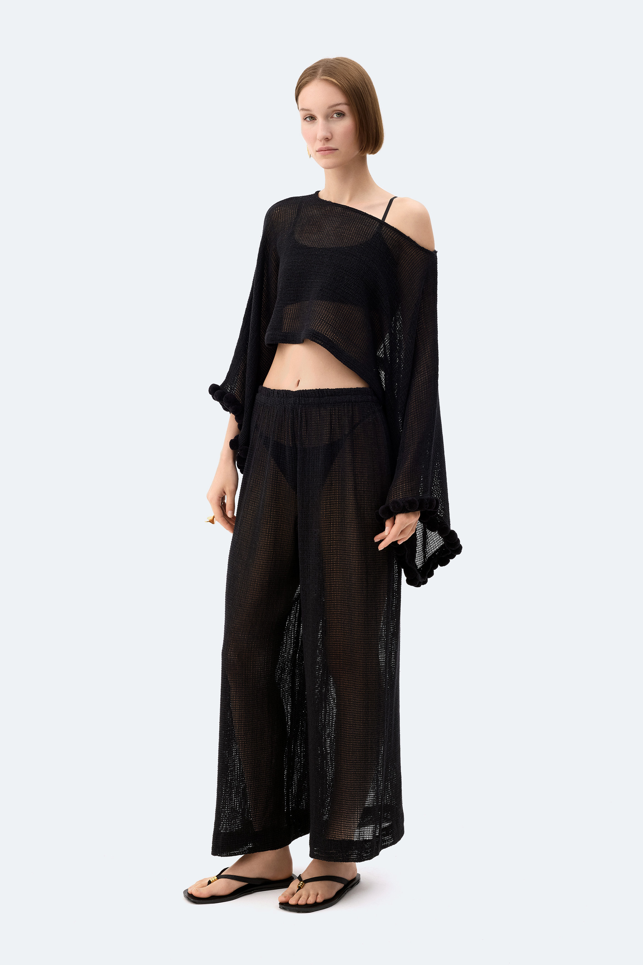 Black Crochet Pants