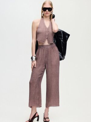 Linen Brown Pants