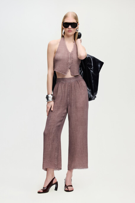 Linen Brown Pants