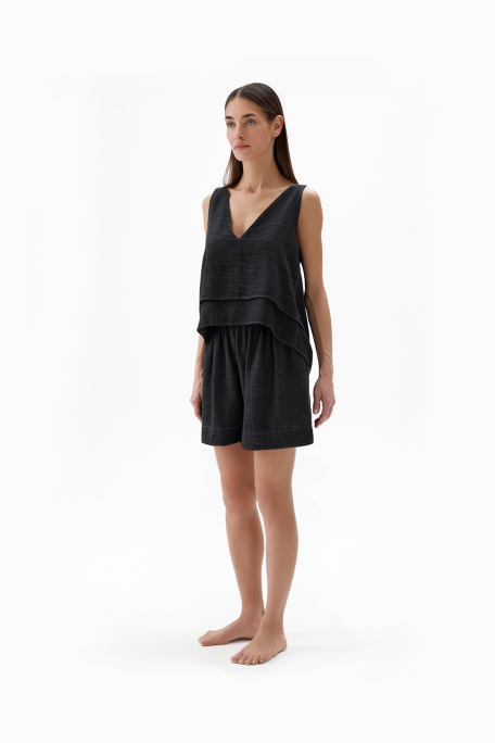 Black Tank Blouse