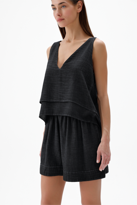 Black Tank Blouse