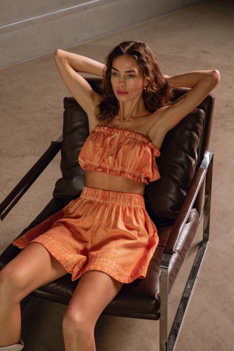 Orange Bandeau Top