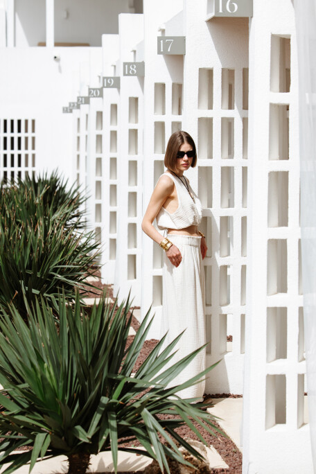 Crinkle Linen Tank Top