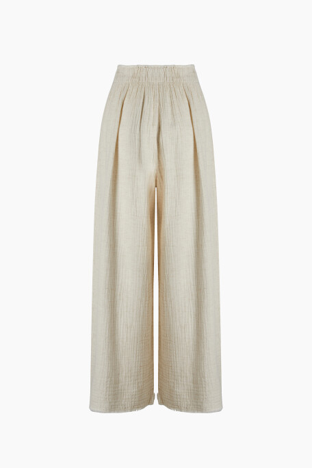 Crinkle Linen Palazzo Pants