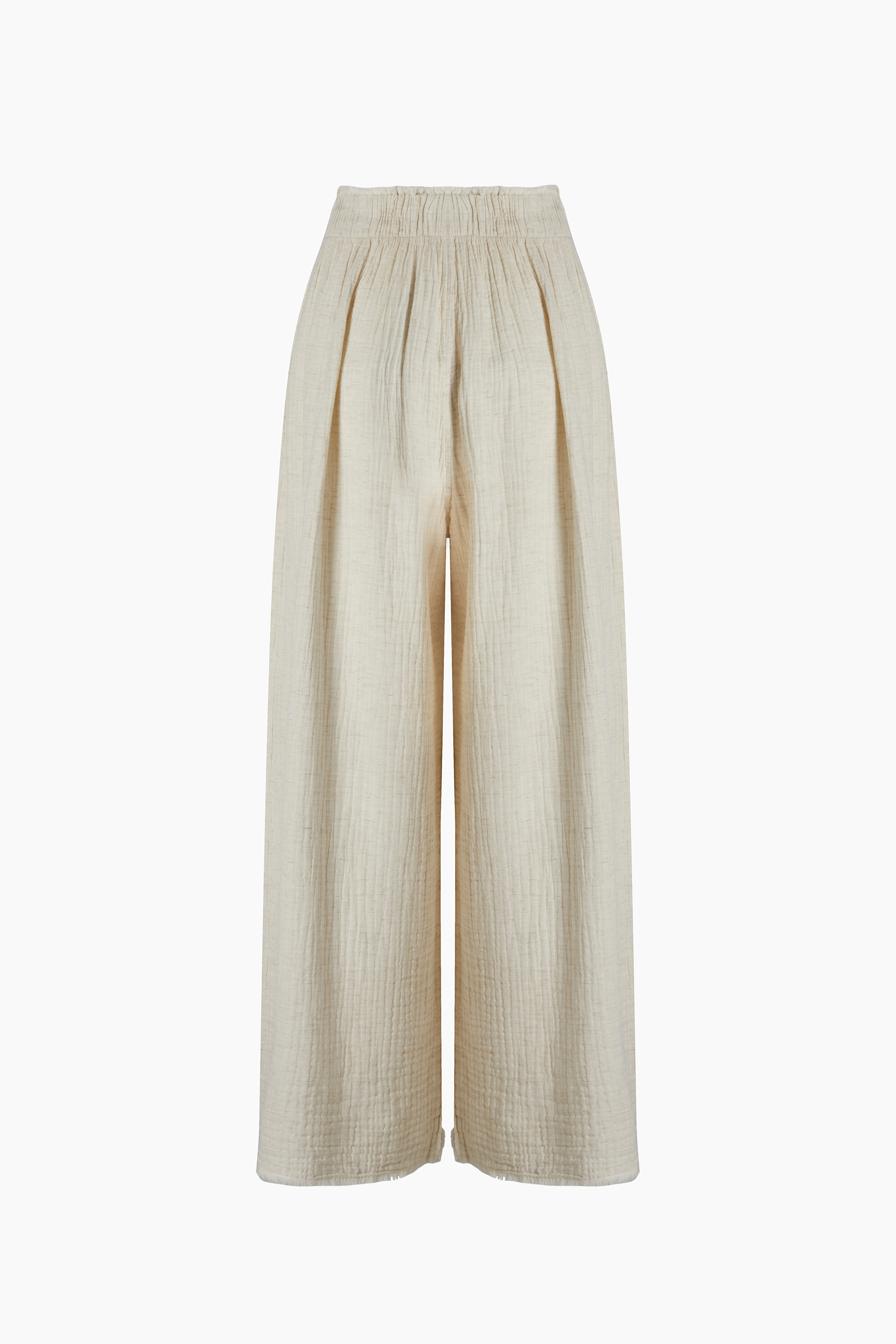 Crinkle Linen Palazzo Pants