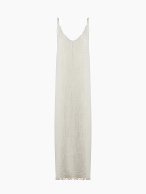 Crinkle Linen Strappy Dress