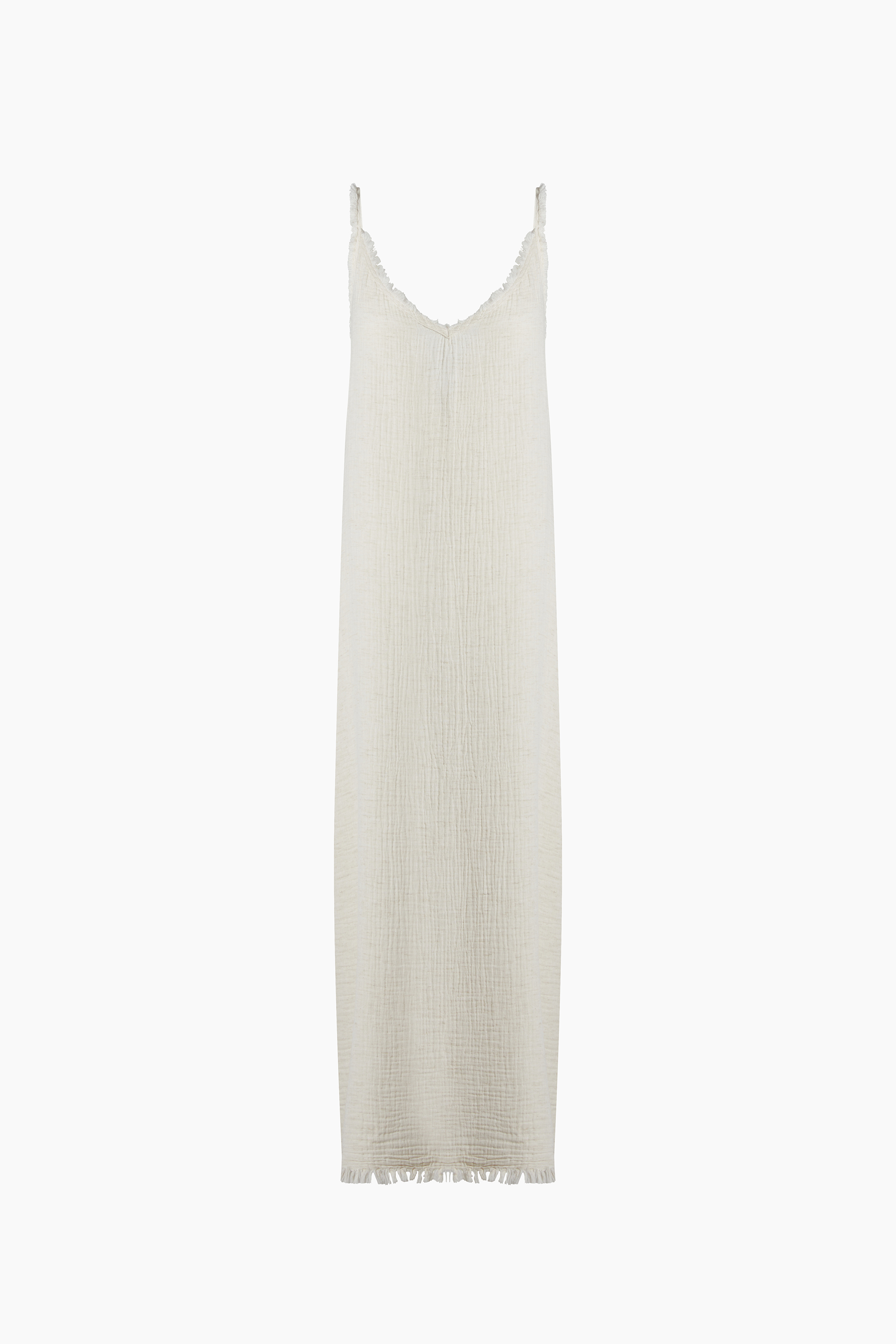 Crinkle Linen Strappy Dress