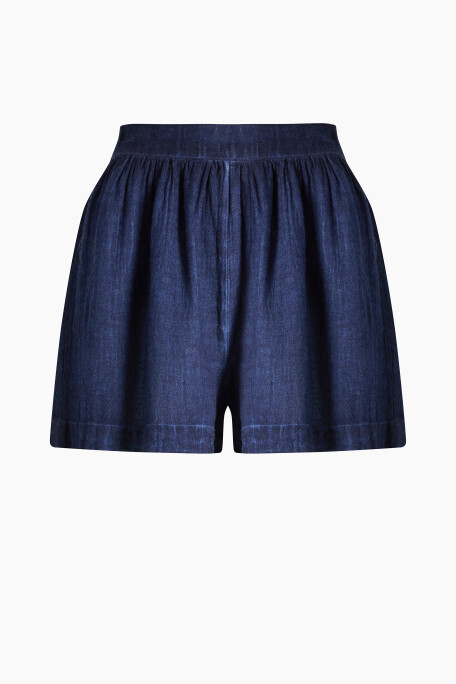 Linen Navy Shorts