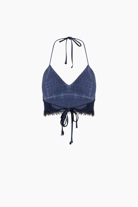 Linen Navy Bra