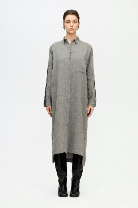 Grey Shirt Dress