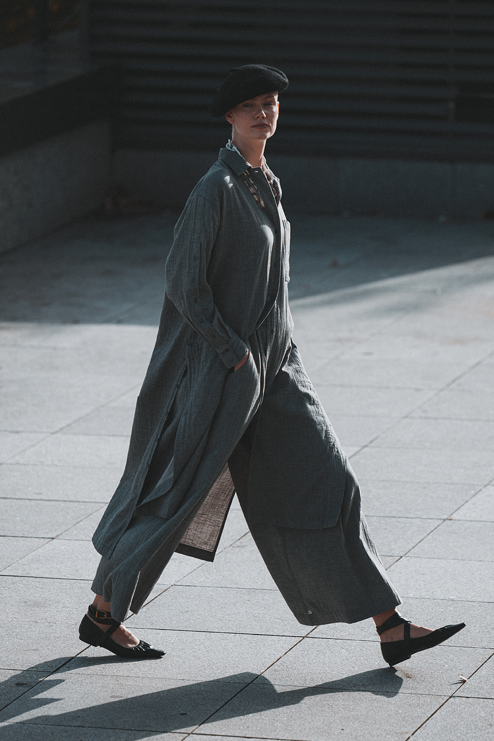 Grey Shirt Dress