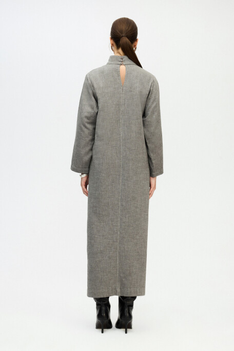 Grey High Neck Dress
