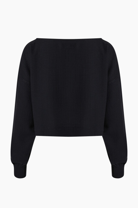 Black Crop Blouse