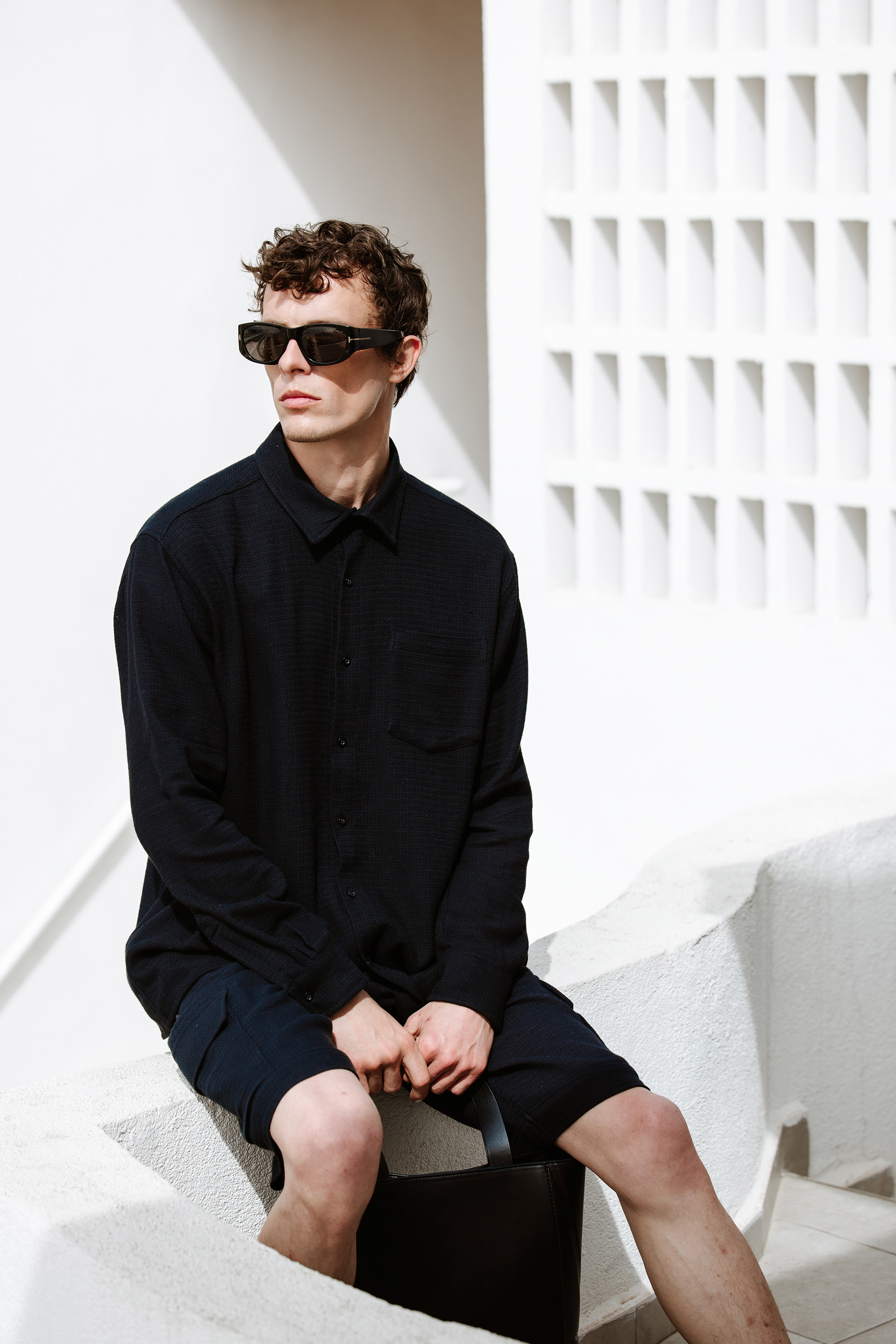 Men's Cotton Black Shirt