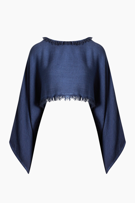 Linen Navy Blouse