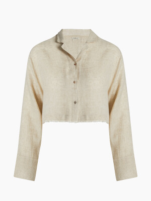 Linen Short Crop Shirt