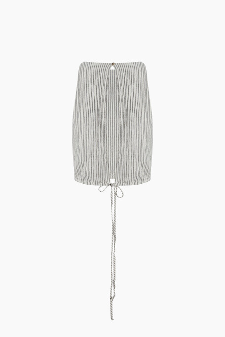 Crinkle Striped Linen Tank Top