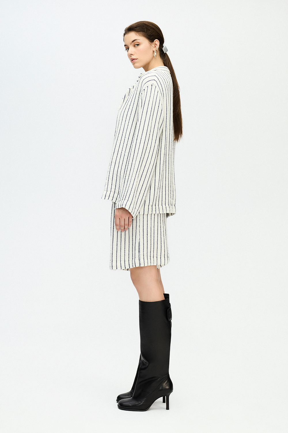 Striped Textured Shorts