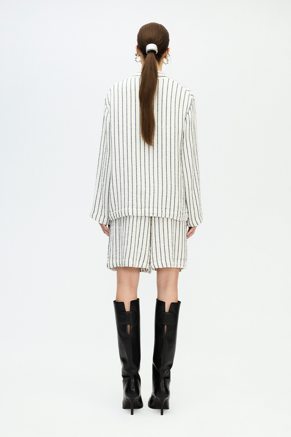 Striped Textured Shorts