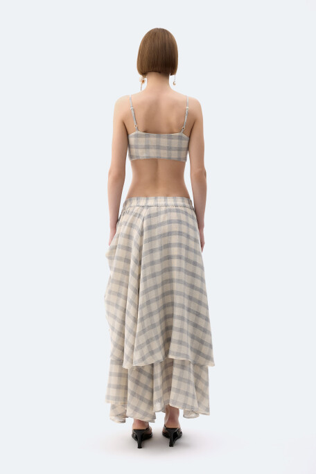 Grey Checkered Skirt