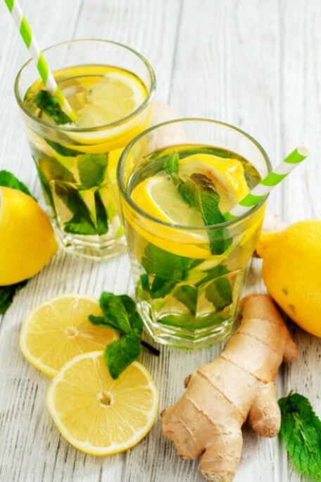 Zencefilli Limonlu Buzlu Çay