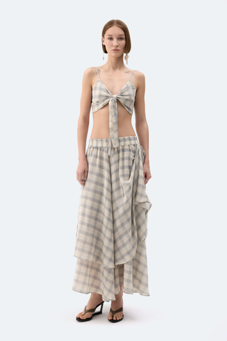 Grey Checkered Skirt