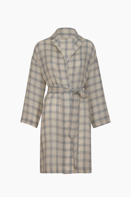 Grey Checkered Kimono